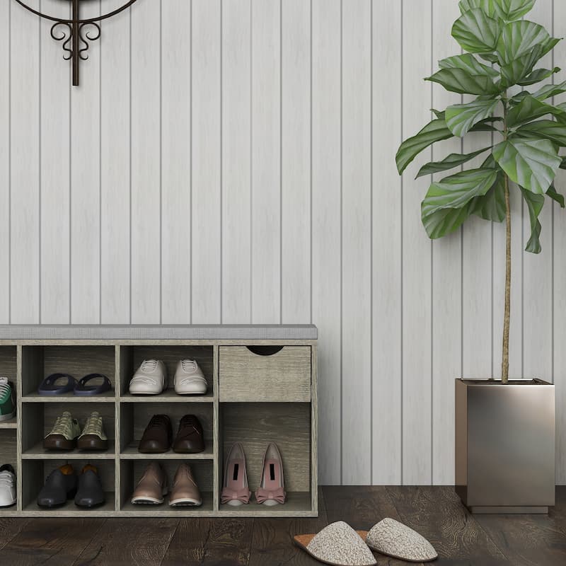 Shoe Bench, Entryway Bench with Padded Cushion, Drawer and Open Compartments, Bench with Storage, 3 Tier Shoe Rack Bench