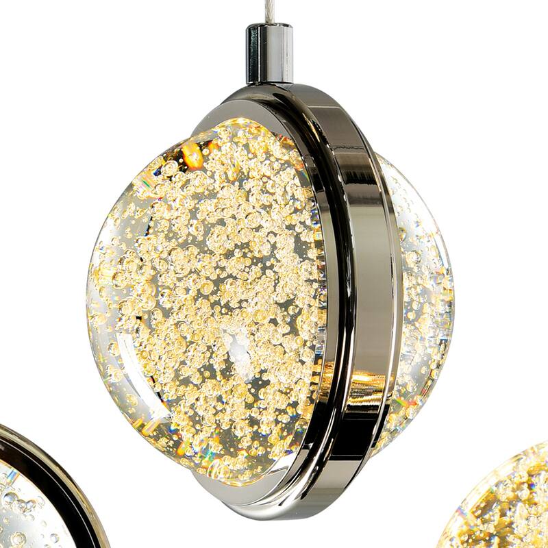 Salvador 4 in LED Integrated Polished Nickel Pendant - Polished Nickel