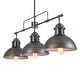 preview thumbnail 23 of 36, 3-Light Industrial Farmhouse Dome Pendant Metal Linear Kitchen Island Pendant Light Oil Rubbed Bronze Finish Black Brushed Antique Silver