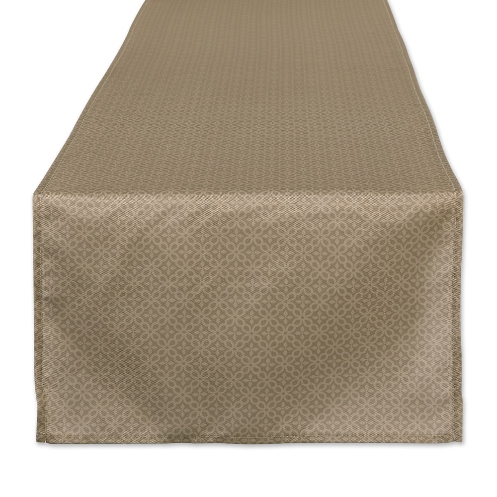 DII Stone Tonal Lattice Print Outdoor Table Runner