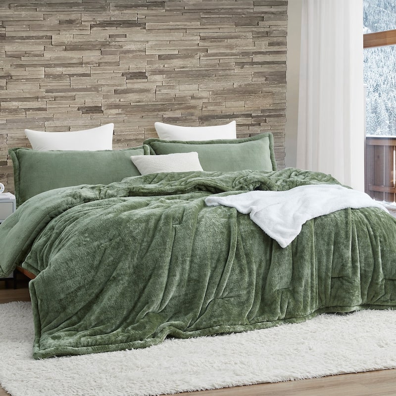 Softer than Soft® - Coma Inducer® Oversized Comforter Set - Double Plush Montana Green - Oversized Queen