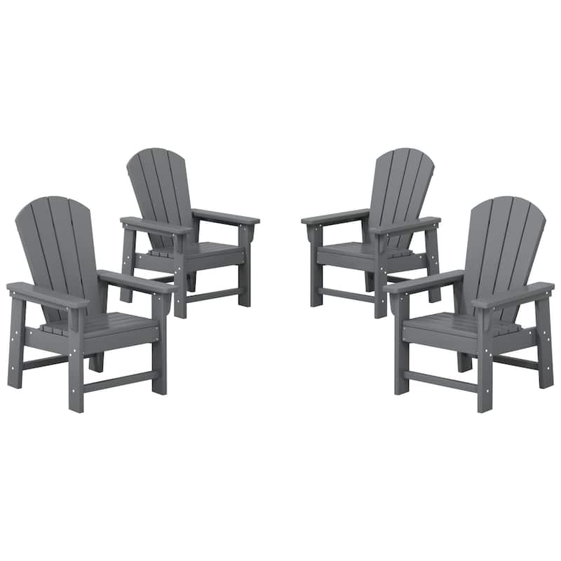 Laguna Kids Outdoor Poly Adirondack Chair (Set of 4) - Gray