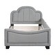 preview thumbnail 29 of 32, Low-Profile Platform Bed Grounded Bed in Velvet Frame
