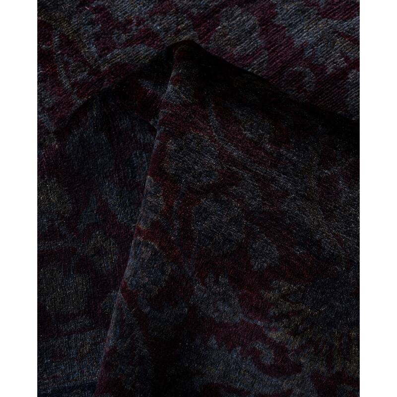 Overdyed One-of-a-Kind Hand-Knotted Area Rug - Red - 4' 2" x 6' 3"