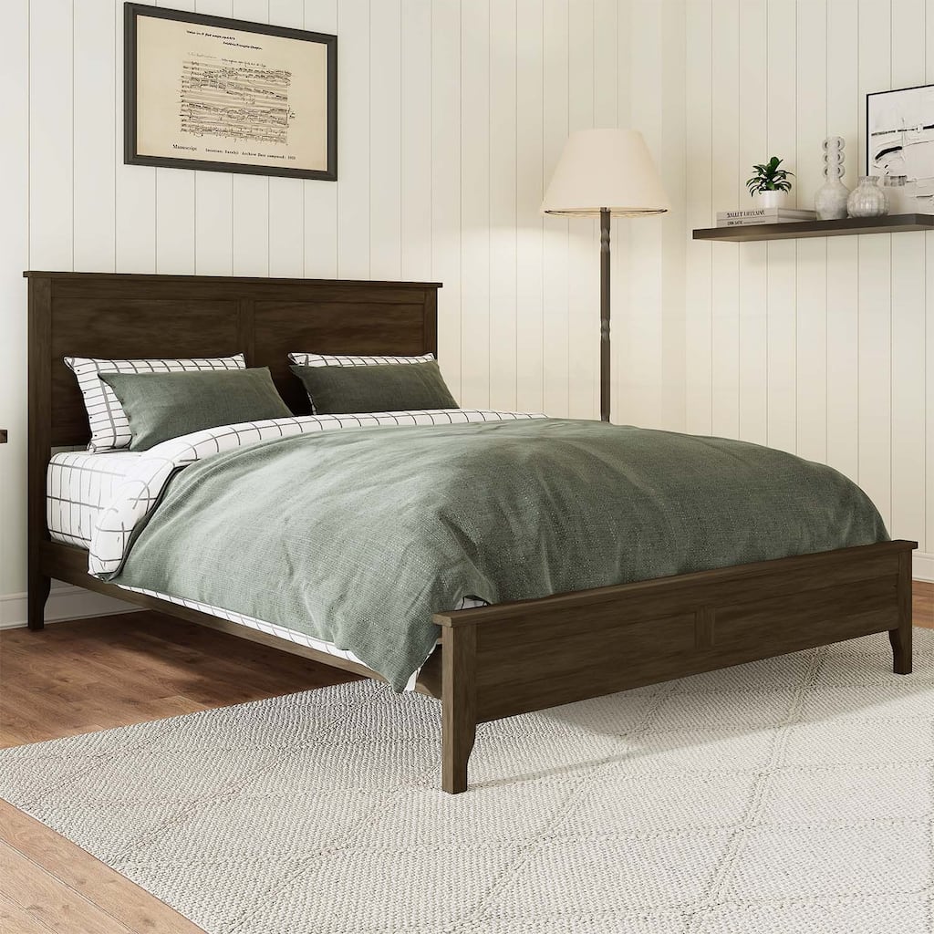 Sturdy Wood Platform Bed with Advanced Support System for Optimal Sleep Experience