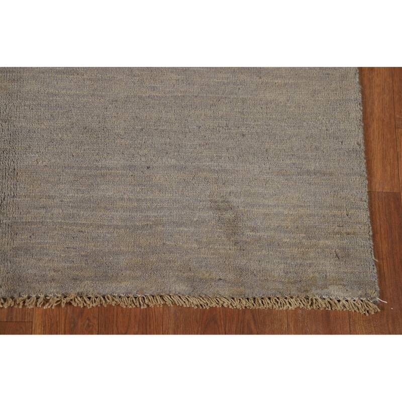 Gray & Beige Gabbeh Modern Foyer Rug Handmade Wool Carpet - 3'4"x 4'10"