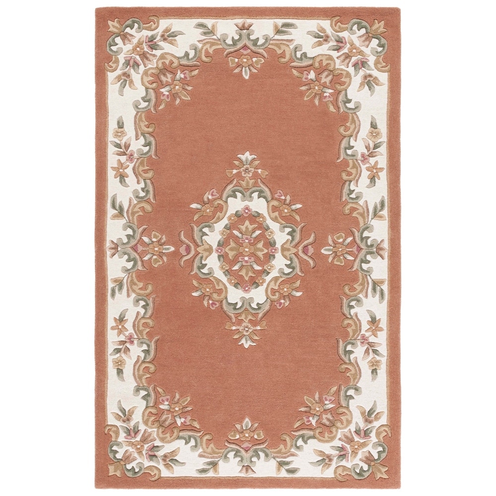 SAFAVIEH Handmade Aubusson Hale Traditional Wool Rug.