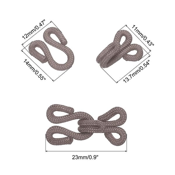 Sewing Hooks and Eye, 30pcs Polyester Covered Sewing Hooks and Eyes