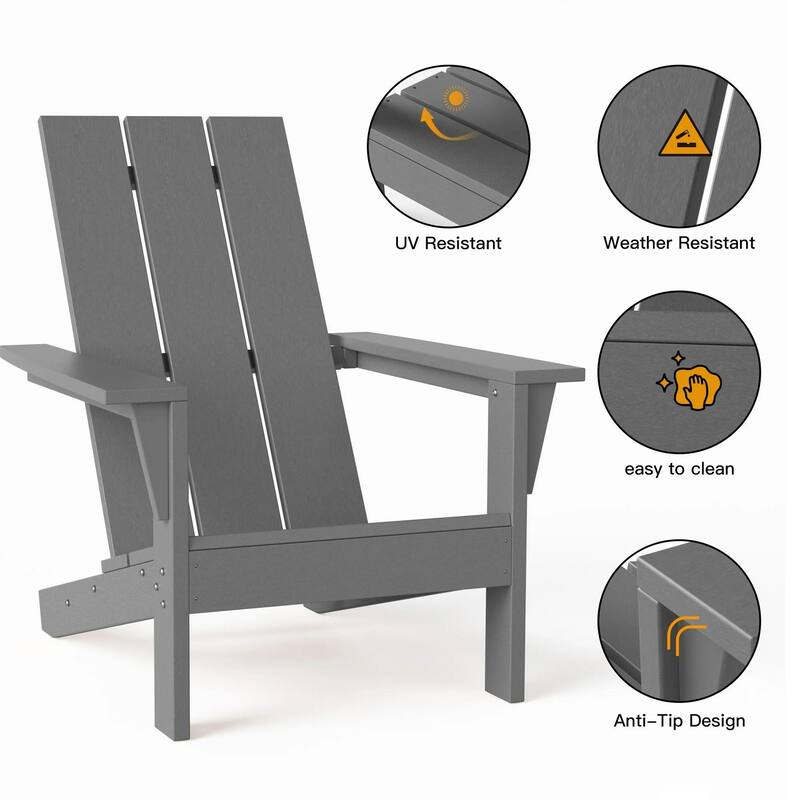 Kullavik 7-piece Adirondack Chair and Smokeless Fire Pit Table Set