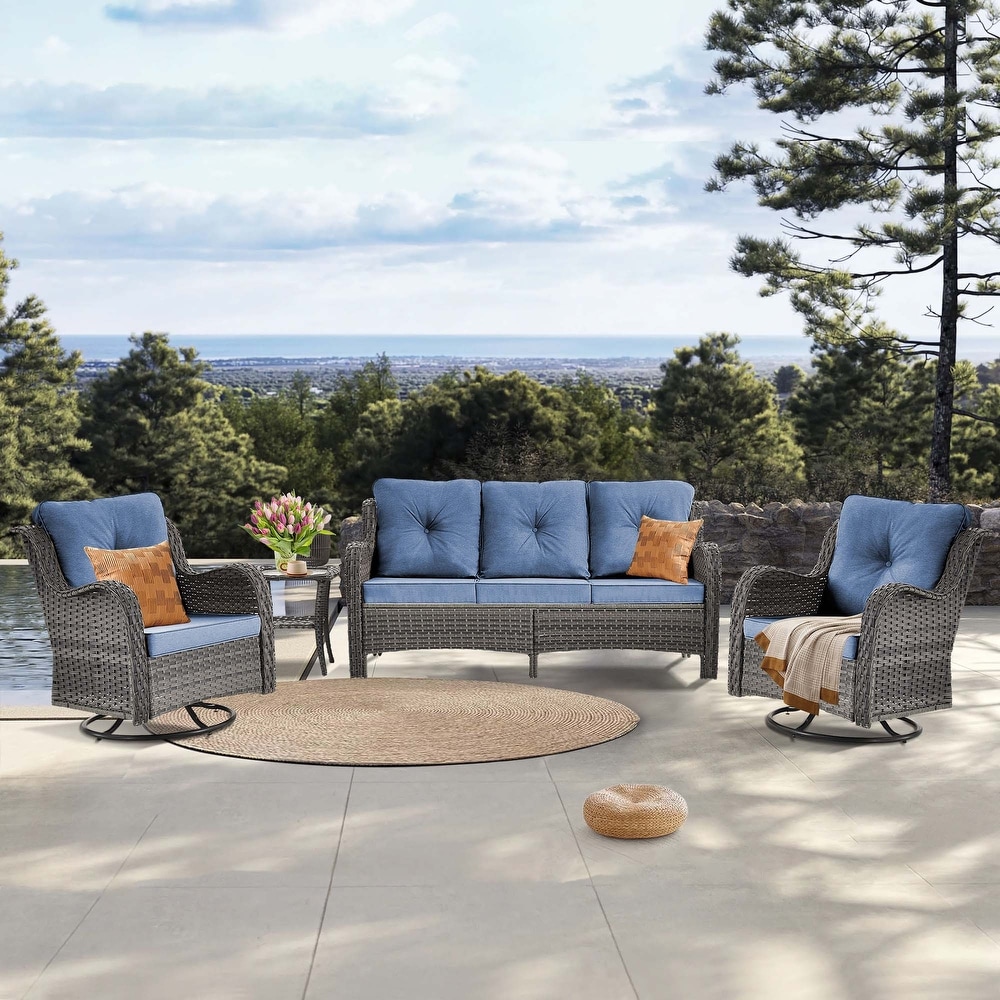 Blue Wicker Patio Furniture Bed Bath Beyond
