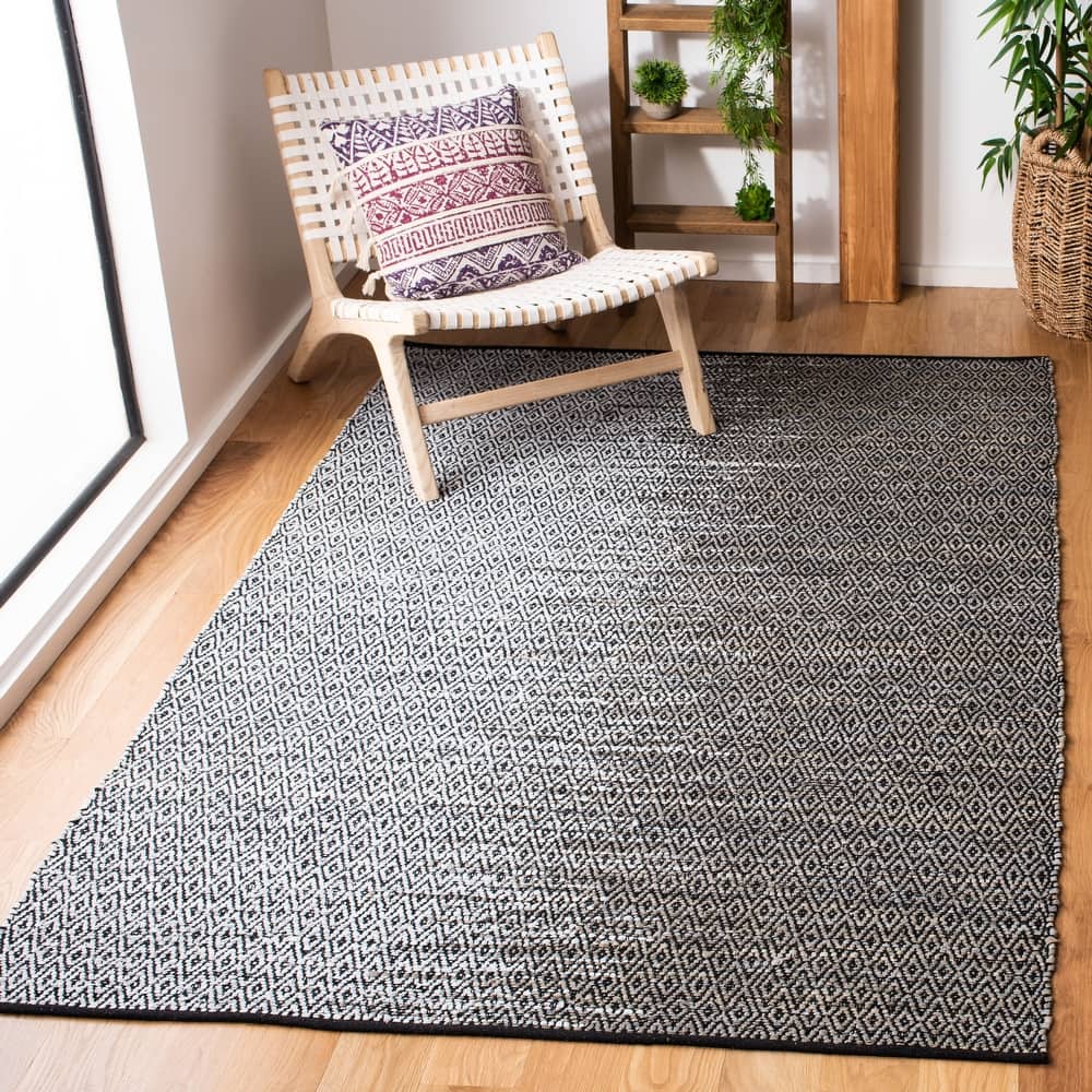 SAFAVIEH Handmade Vintage Boho Leather Denita Modern Stripe Leather