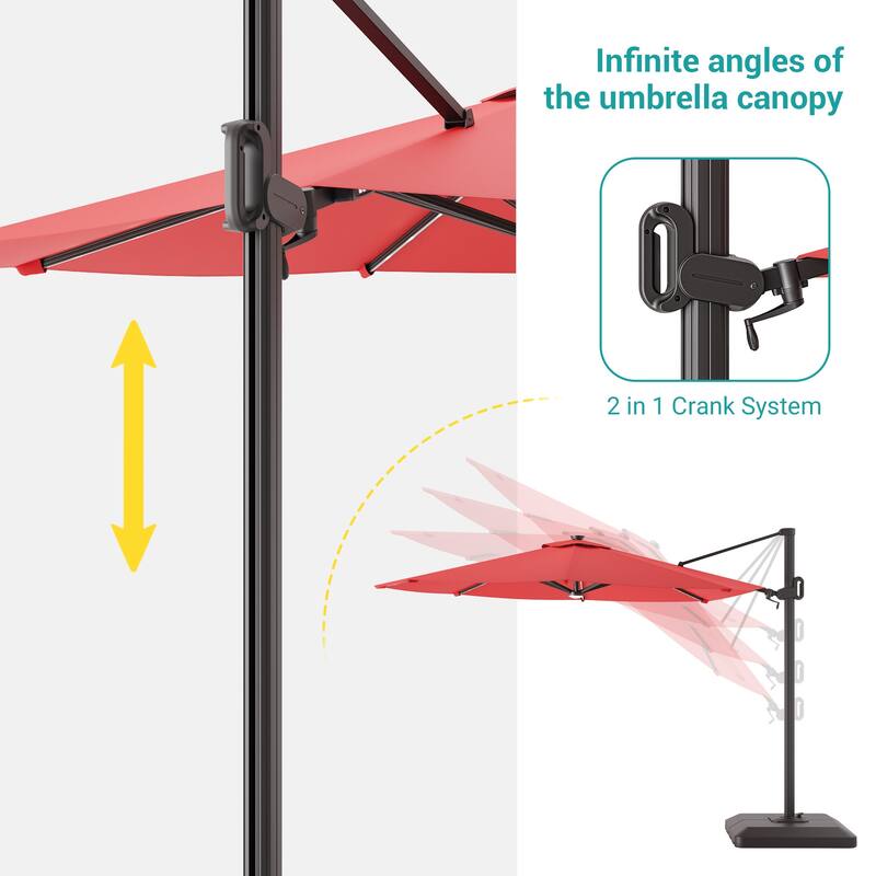 Sonkuki Outdoor 10FT LED Patio umbrella for Garden