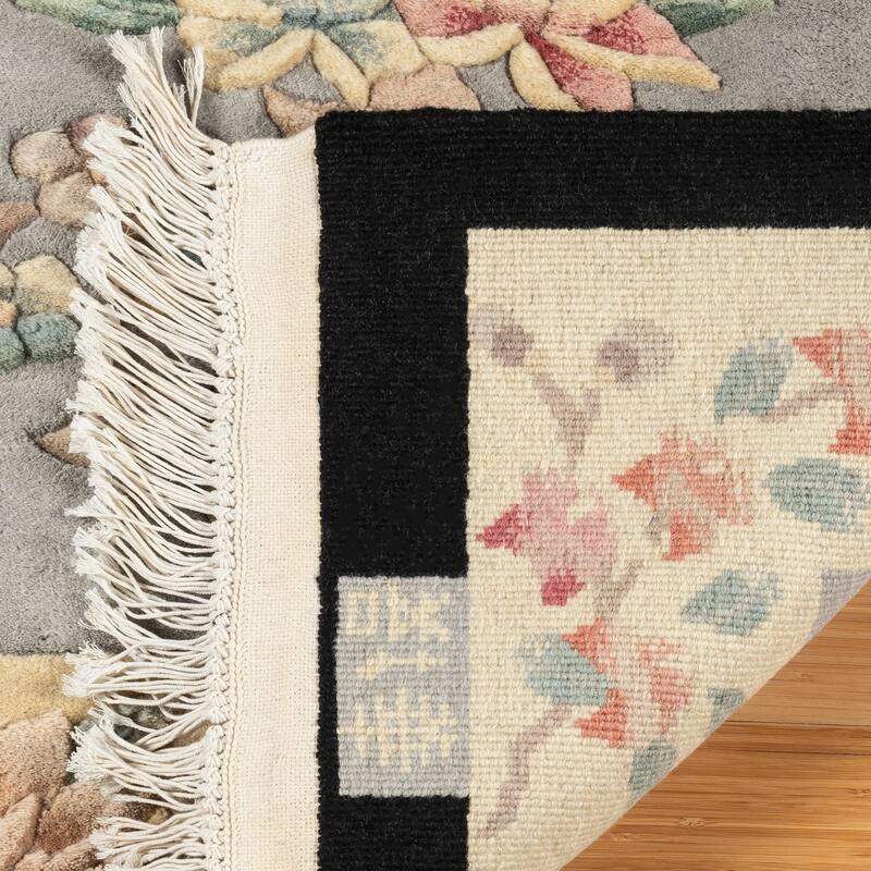 Gertmenian Oriental Estate Traditional Oriental Floral Border Metallion Hand Knot Wool Area Rug Collection