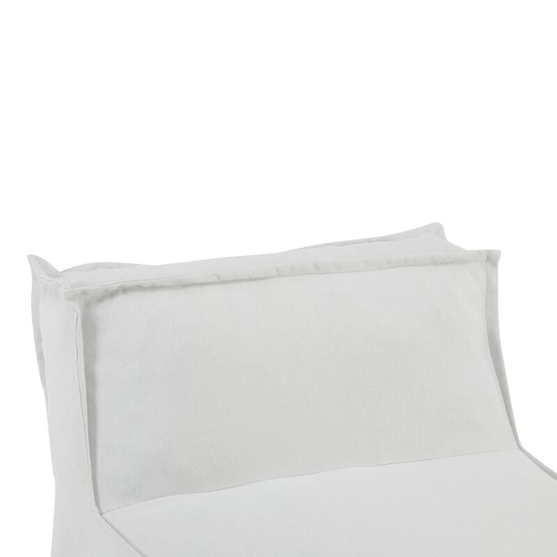 Roomfitters Ramona Outdoor Bean Bag Lounge Chair with Water Resistant Fabric, Light Grey