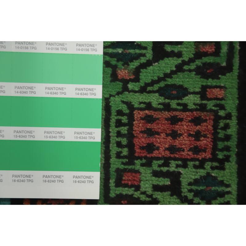 Hand Knotted Oriental 100% Wool Carpet Traditional Tribal Pink Ardebil Runner Rug - 11' 0'' X 3' 2''