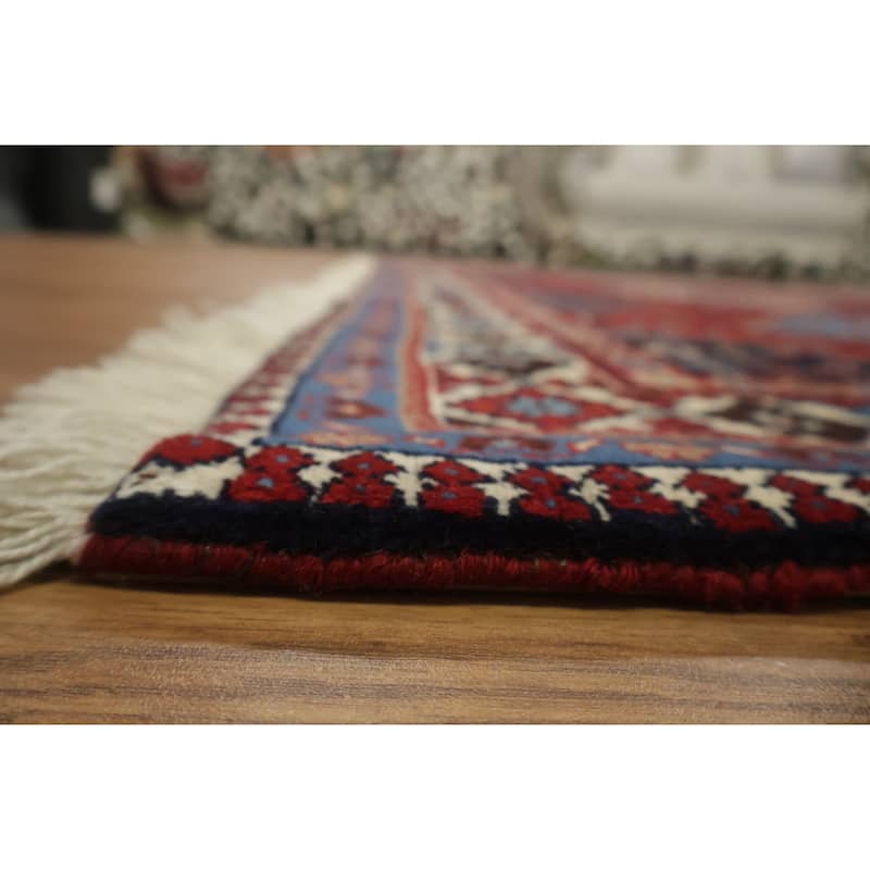 Hand Knotted Oriental 100% Wool Carpet Traditional Tribal Red Yalameh Area Rug - 10' 0'' X 6' 10''