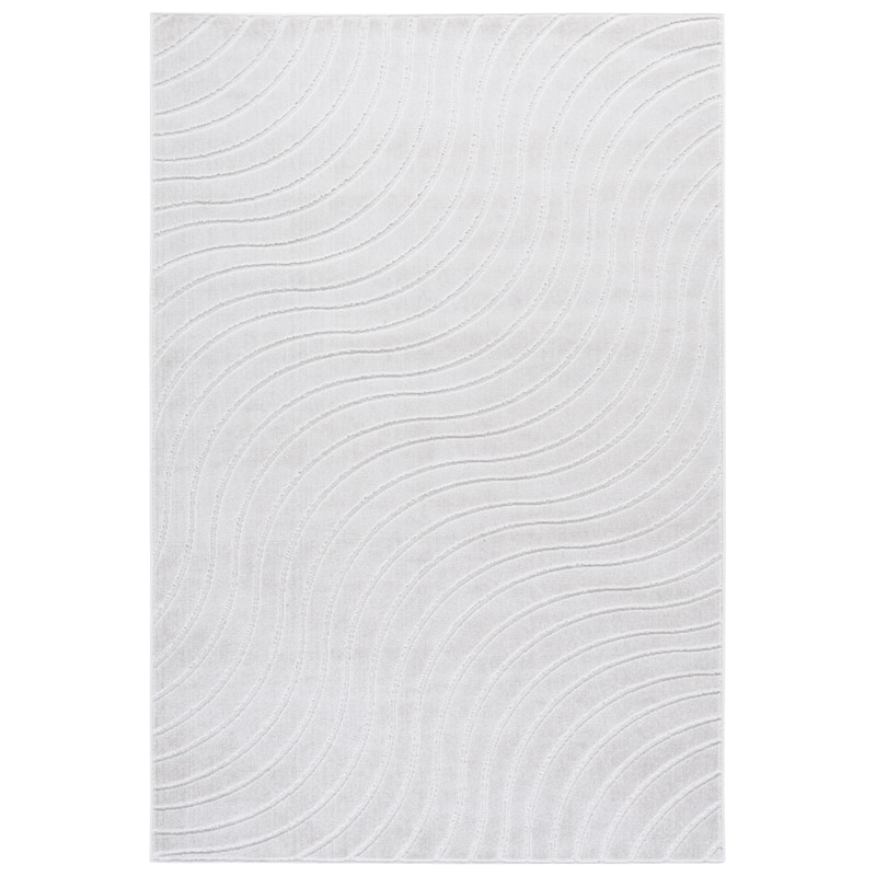 SAFAVIEH Stella John Washable Indoor/Outdoor Rug - Weather Resistant & Easy Cleaning - Beige - 5'3" x 7'6"