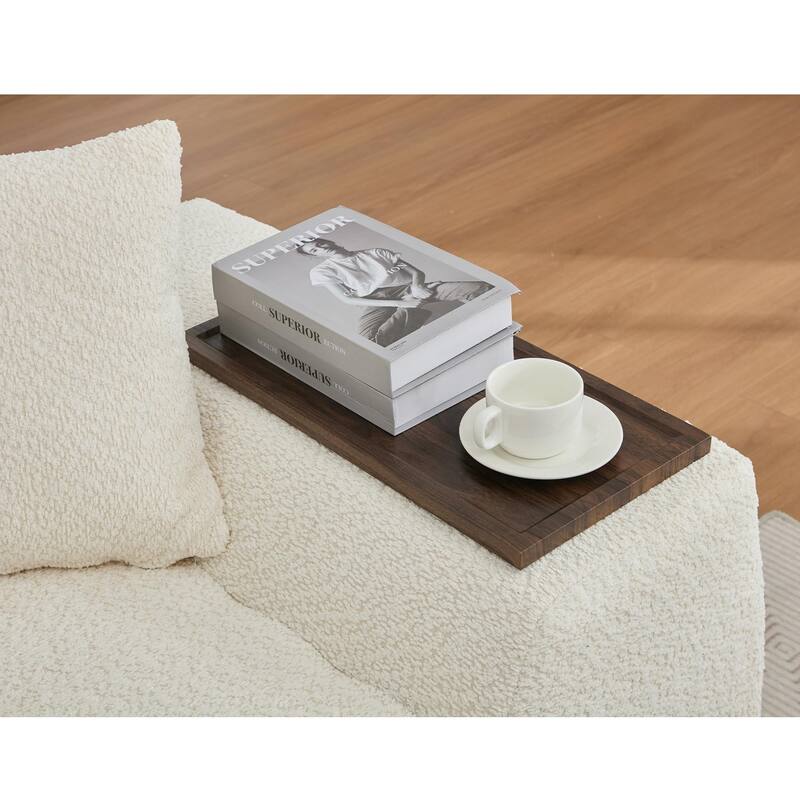 2-Piece Cloud Sofa Set, Modern Upholstered 3-Seater and 2-Seater Couch with End Tables Comfortable Living Room Sofa Set