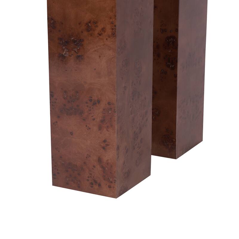 Christopher Knight Home - Burl Wood Console Table with Thick Block Legs