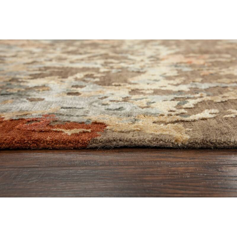 Alora Decor Noble Abstract Hand-knotted Wool Blend Rug