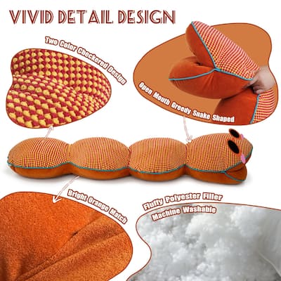 WOWMAX Long Pillow For Bed, Decorative Pillow, Decorative Stuffed Long Body Pillow, Funny Throw Pillows, For Bed Couch Sofa