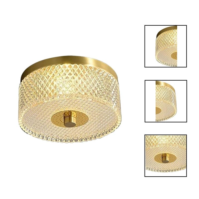 Modern bedroom light gold ceiling light metal hallway light - N/A
