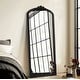 preview thumbnail 49 of 66, Arched Full-Length Solid Wood Carving Floor Mirror