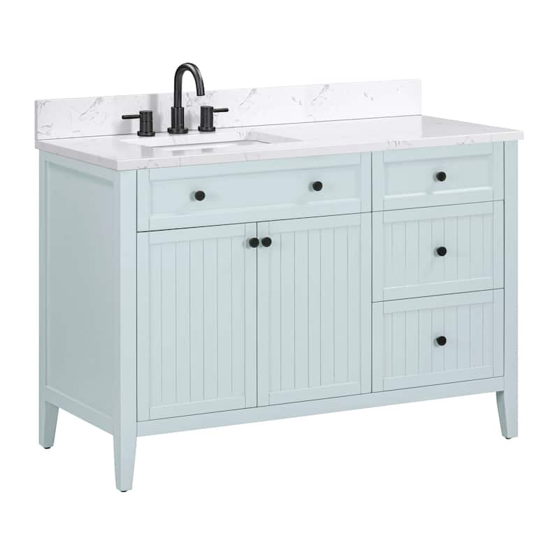 Avanity LAYLA-VS49-E Layla 48" Free Standing Single Basin Vanity Set - Ice Blue