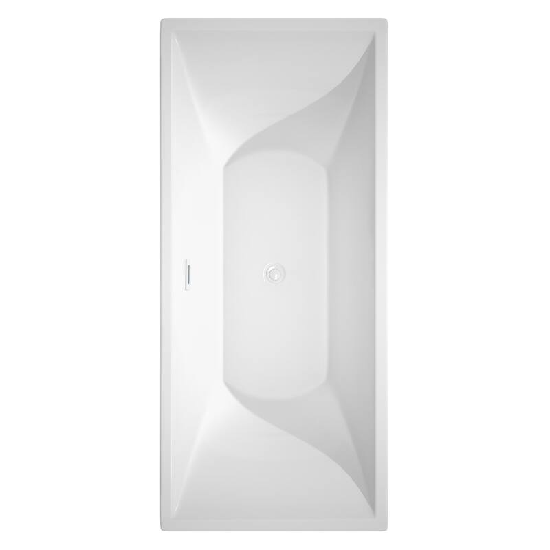 Wyndham Collection Maryam 72" Free Standing Acrylic Soaking Tub with