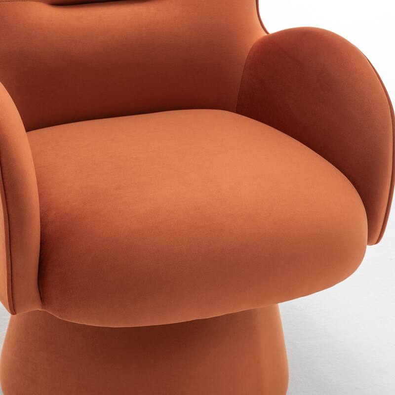 SEYNAR Modern Glam Velvet 360 Degree Swivel Armchair