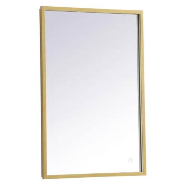 Elegant Lighting MRE62030 Pier 20" W x 30" H Modern Rectangular - Brass