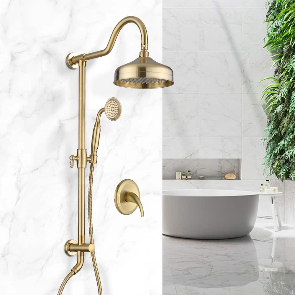 YASINU Vintage 8 inch Rain Shower Head Shower System