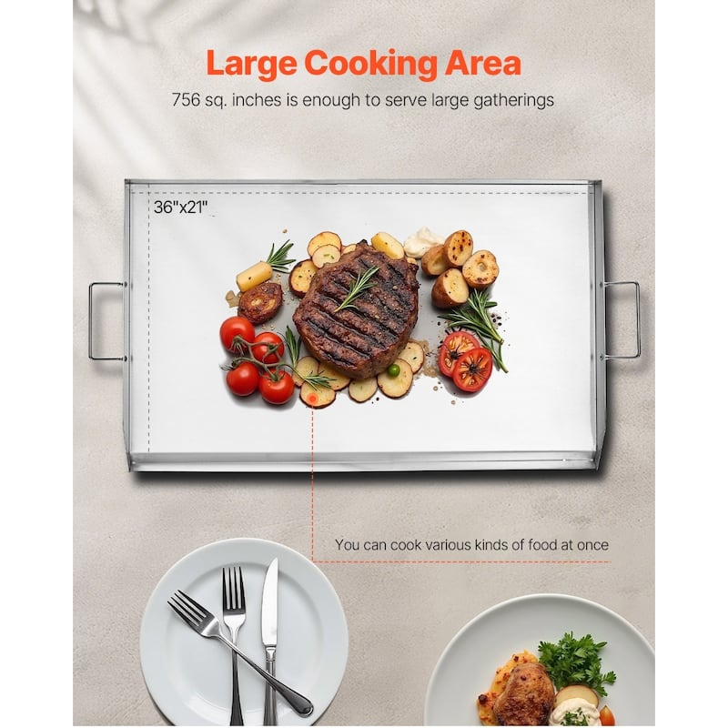 Flat Top Griddle Universal BBQ Grill Pan Cookware