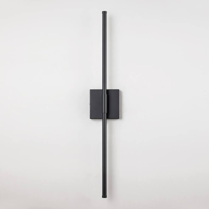 1-Light Black/ Gold/ Nickel Modern Long Linear Strip Wall Sconce Dimmable LED Bathroom Vanity Light
