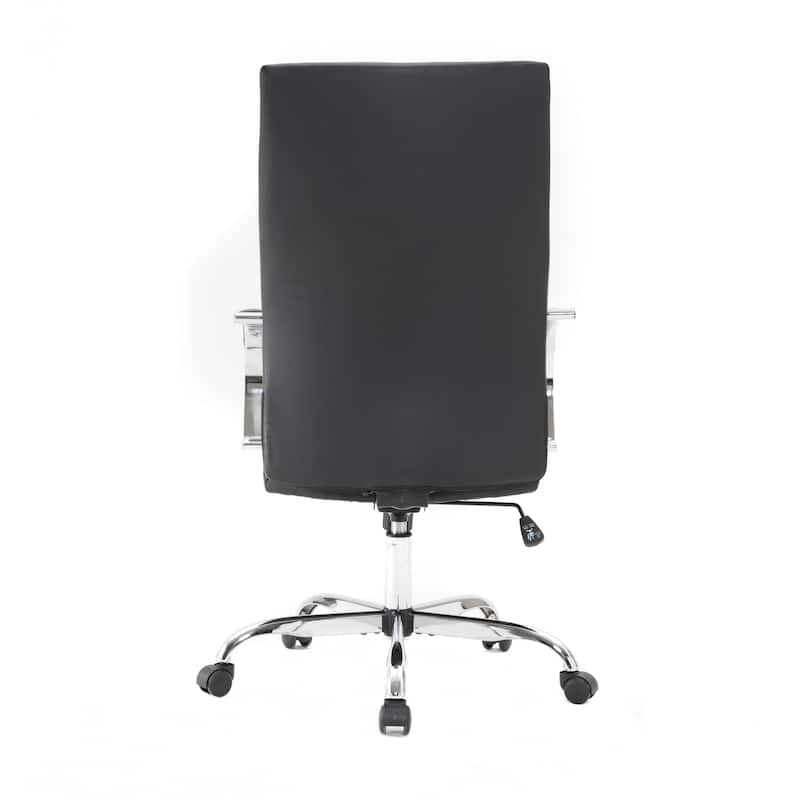 Leather Conference Chair - Adjustable Office Chair with Swivel & Tilt - Modern Executive Desk Task Chair