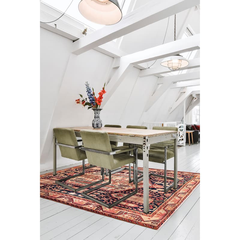 ECARPETGALLERY Hand-knotted Konya Anatolian Dark Navy Wool Rug - 5'5 x 7'7