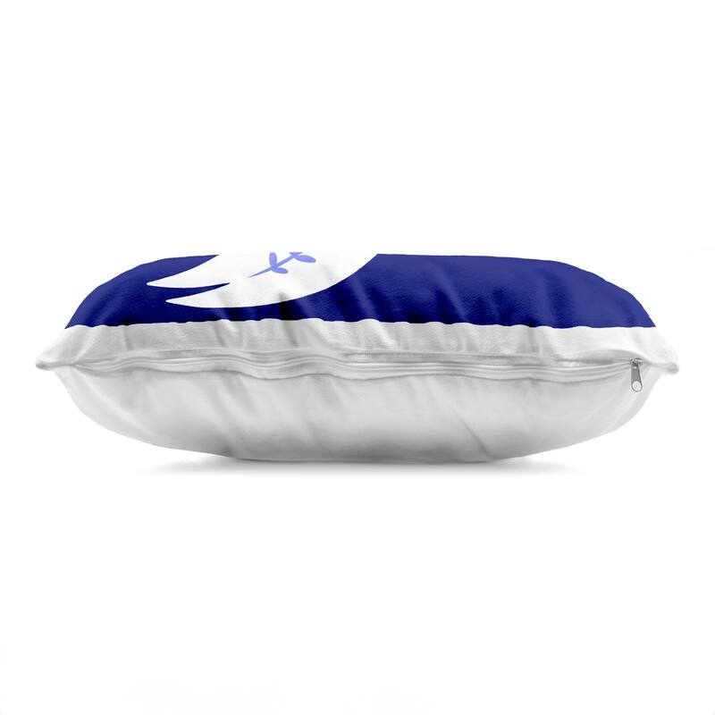 Stupell Peace Dove with Folk Florals Decorative Printed Throw Pillow Design by Hannah Moren