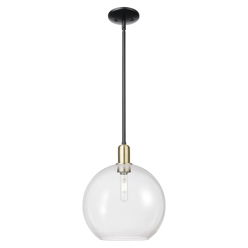 Innovations Lighting Endless Possibilities Arcadia - Athens - 1 Light 12" Stem Hung Mini Pendant - Clear/Black Antique Brass