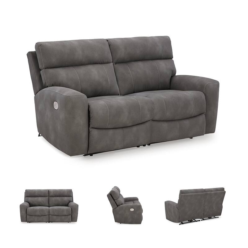 Signature Design by Ashley Next-Gen DuraPella 2-Piece Power Reclining Sectional Loveseat - 77"W x 42"D x 41"H