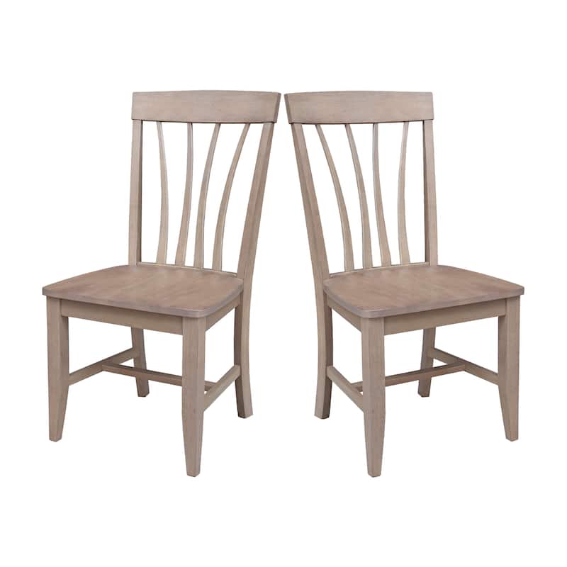 Soma Solid Wood Fanback Chairs Set of 2 - Flax