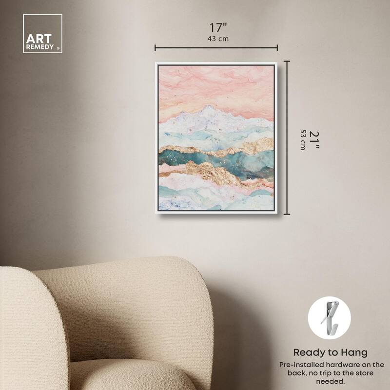 Rose Quartz Ridge Canvas by Art Remedy