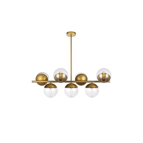 7-Light 43 inch Pendant with Clear Glass