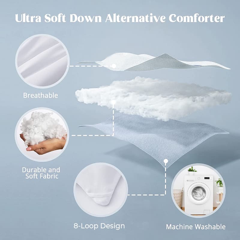 All Season Medium Weight Down Alternative Comforter Duvet Insert