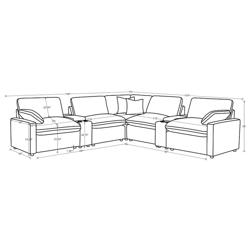 Collins 7-Piece Modular Power Reclining Sectional