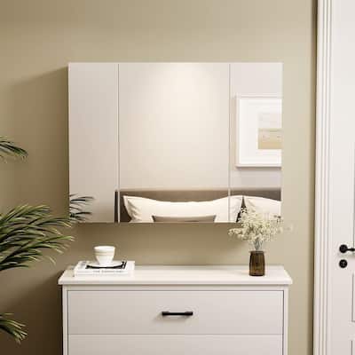Lighted Medicine Cabinet Bathroom Wall Mounted Storage Doors