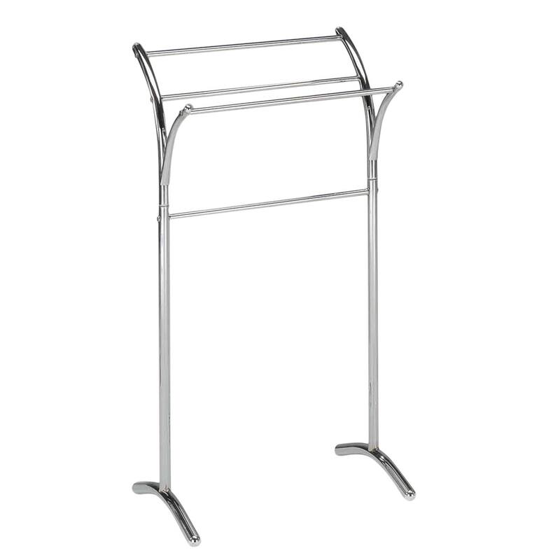 3 Tier Metal Freestanding Bathroom Towel Rack Stand Organizer, Chrome