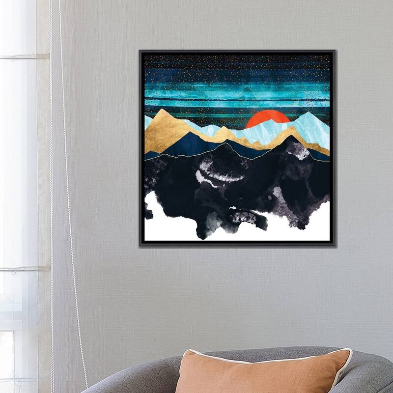 iCanvas "Amber Moon" by SpaceFrog Designs Framed