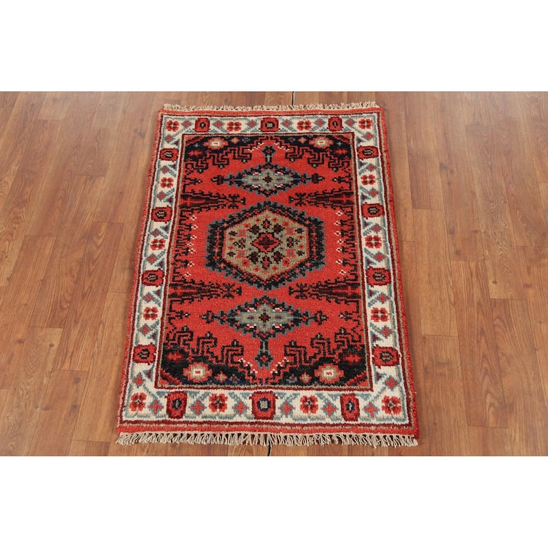 Viss Indian Accent Rug Handmade Wool Carpet - 2'0"x 3'0"