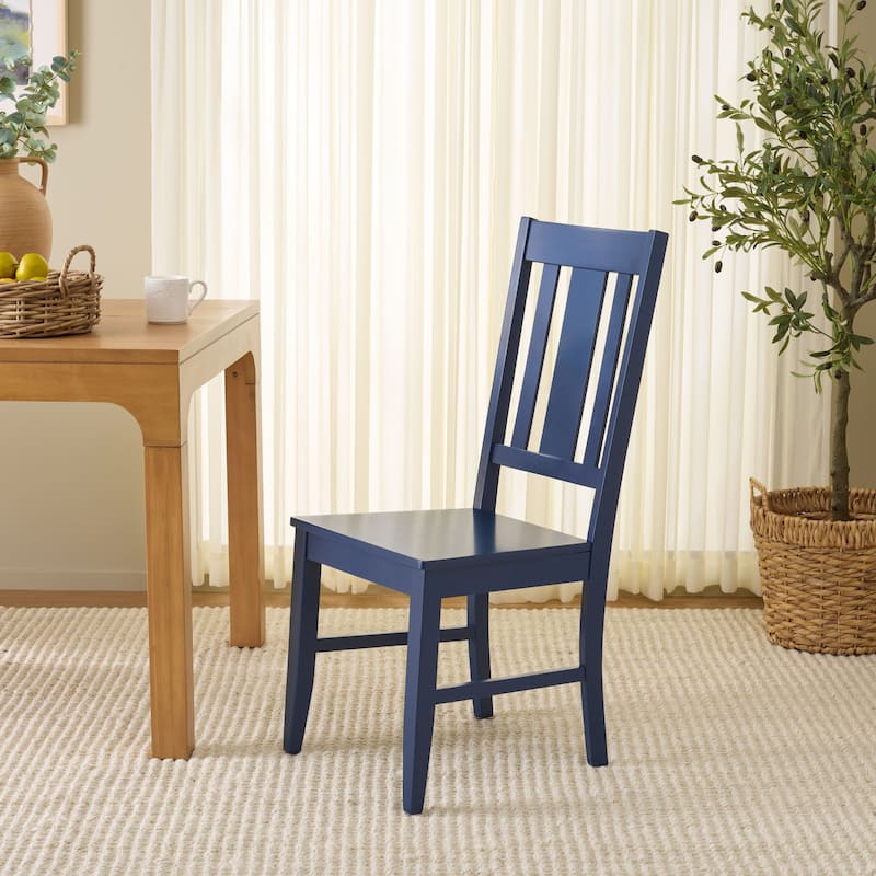 SAFAVIEH Home Roswitha Slat Back Side Chair - 18"W x 22"D x 39"H