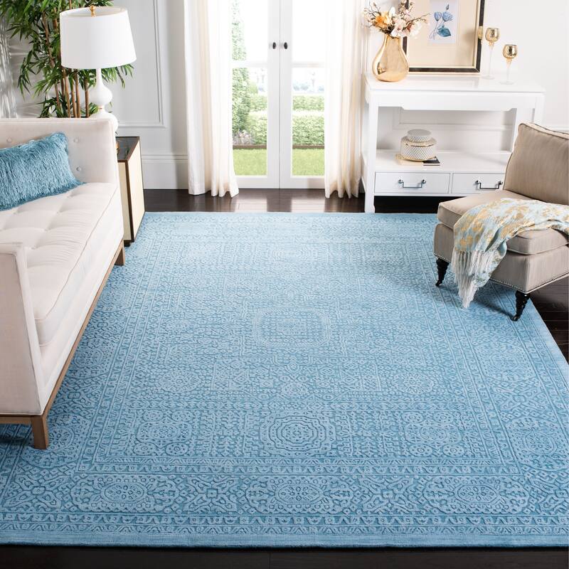 SAFAVIEH Handmade Mirage Vedia Modern Abstract Viscose Rug - 8' x 10' - Turquoise